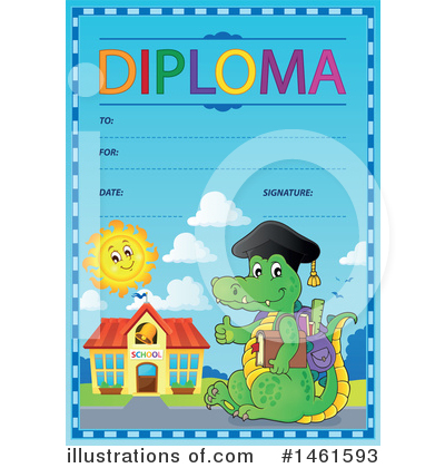 Royalty-Free (RF) Diploma Clipart Illustration by visekart - Stock Sample #1461593