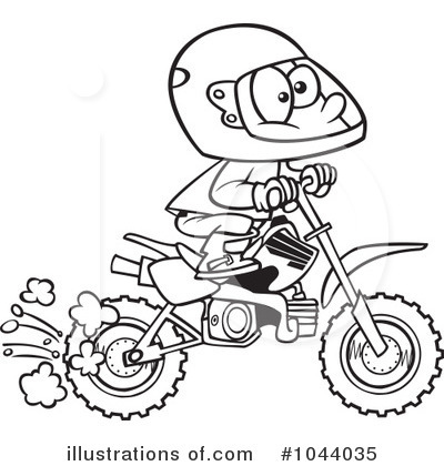 Royalty-Free (RF) Dirt Bike Clipart Illustration by toonaday - Stock Sample #1044035