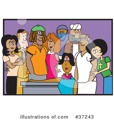 Royalty-Free (RF) Diversity Clipart Illustration by Andy Nortnik - Stock Sample #37243