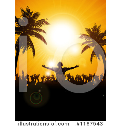 Tropical Sunset Clipart #1167543 by elaineitalia
