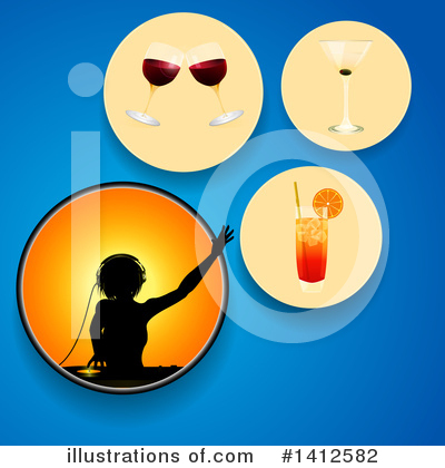 Cocktails Clipart #1412582 by elaineitalia