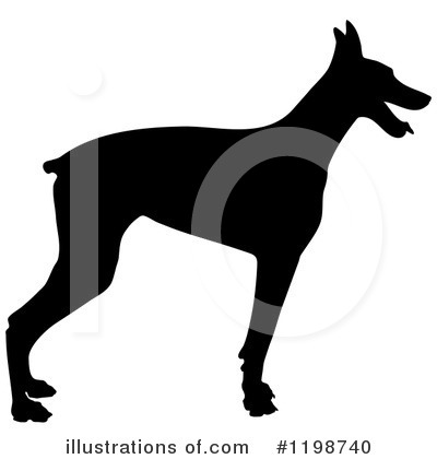 Royalty-Free (RF) Doberman Clipart Illustration by Maria Bell - Stock Sample #1198740