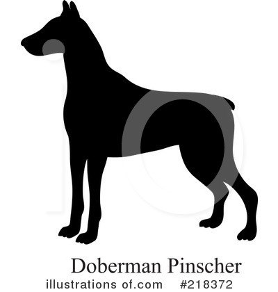 Royalty-Free (RF) Doberman Clipart Illustration by Pams Clipart - Stock Sample #218372