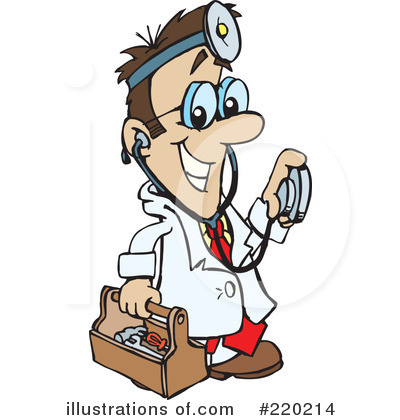 Royalty-Free (RF) Doctor Clipart Illustration by Dennis Holmes Designs - Stock Sample #220214