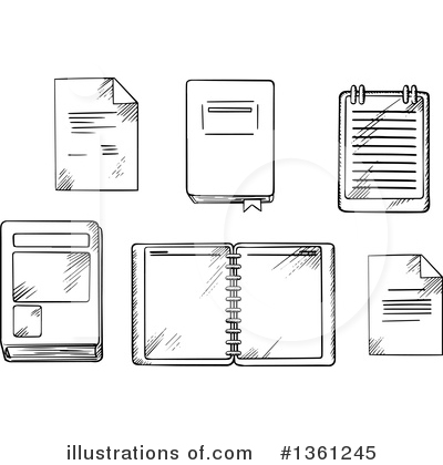 Notepad Clipart #1361245 by Vector Tradition SM