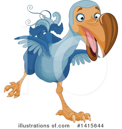 Royalty-Free (RF) Dodo Clipart Illustration by Pushkin - Stock Sample #1415644