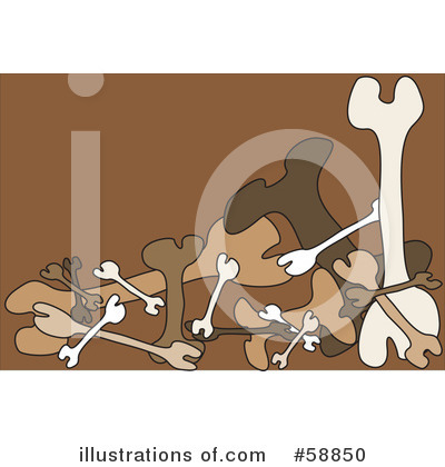 More Clip Art Illustrations of Dog Bone