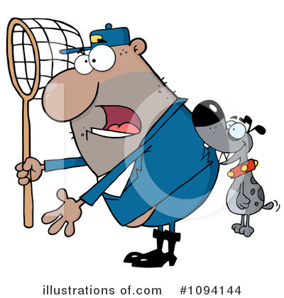 Dog Catcher Clipart #1094144 by Hit Toon