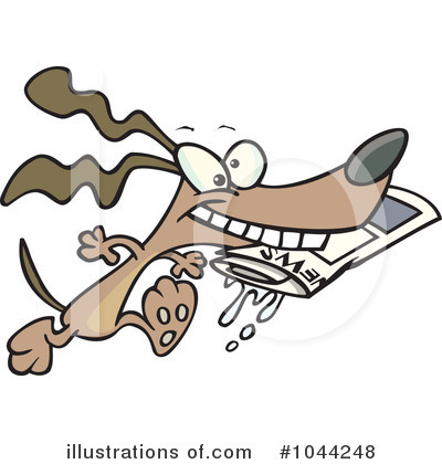 Royalty-Free (RF) Dog Clipart Illustration by toonaday - Stock Sample #1044248