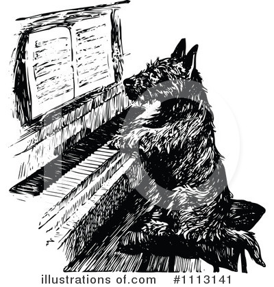 Royalty-Free (RF) Dog Clipart Illustration by Prawny Vintage - Stock Sample #1113141