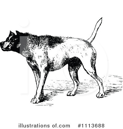 Royalty-Free (RF) Dog Clipart Illustration by Prawny Vintage - Stock Sample #1113688