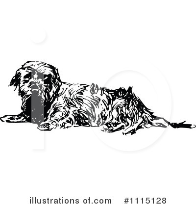 Royalty-Free (RF) Dog Clipart Illustration by Prawny Vintage - Stock Sample #1115128