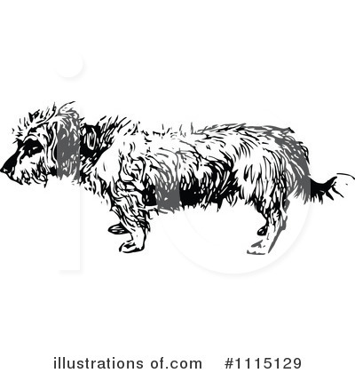 Royalty-Free (RF) Dog Clipart Illustration by Prawny Vintage - Stock Sample #1115129