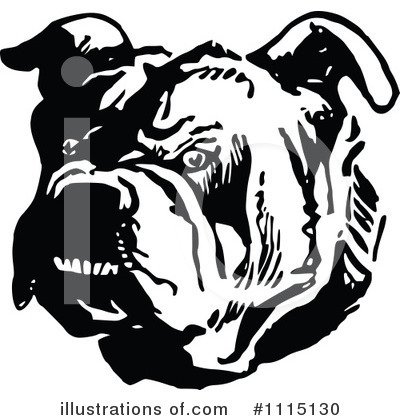 Bulldog Clipart #1115130 by Prawny Vintage