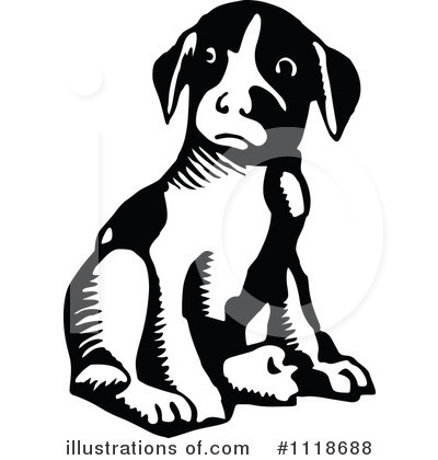 Royalty-Free (RF) Dog Clipart Illustration by Prawny Vintage - Stock Sample #1118688