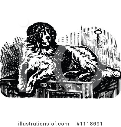 Royalty-Free (RF) Dog Clipart Illustration by Prawny Vintage - Stock Sample #1118691