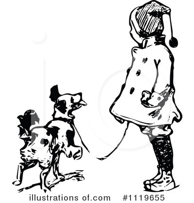 Royalty-Free (RF) Dog Clipart Illustration by Prawny Vintage - Stock Sample #1119655