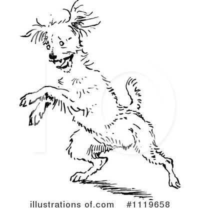 Royalty-Free (RF) Dog Clipart Illustration by Prawny Vintage - Stock Sample #1119658