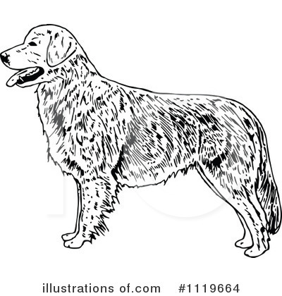 Royalty-Free (RF) Dog Clipart Illustration by Prawny Vintage - Stock Sample #1119664