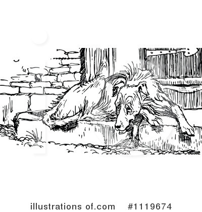 Royalty-Free (RF) Dog Clipart Illustration by Prawny Vintage - Stock Sample #1119674