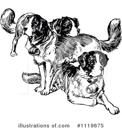 Royalty-Free (RF) Dog Clipart Illustration by Prawny Vintage - Stock Sample #1119675