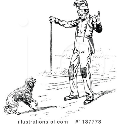 Royalty-Free (RF) Dog Clipart Illustration by Prawny Vintage - Stock Sample #1137778