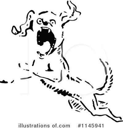 Dog Attack Clipart #1145941 by Prawny Vintage