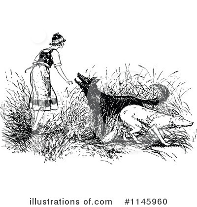 Royalty-Free (RF) Dog Clipart Illustration by Prawny Vintage - Stock Sample #1145960