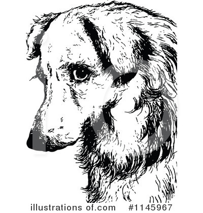 Royalty-Free (RF) Dog Clipart Illustration by Prawny Vintage - Stock Sample #1145967
