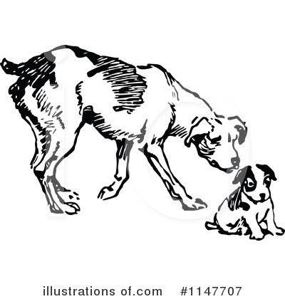 Royalty-Free (RF) Dog Clipart Illustration by Prawny Vintage - Stock Sample #1147707