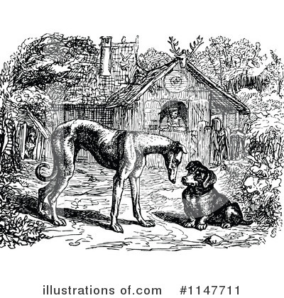 Royalty-Free (RF) Dog Clipart Illustration by Prawny Vintage - Stock Sample #1147711