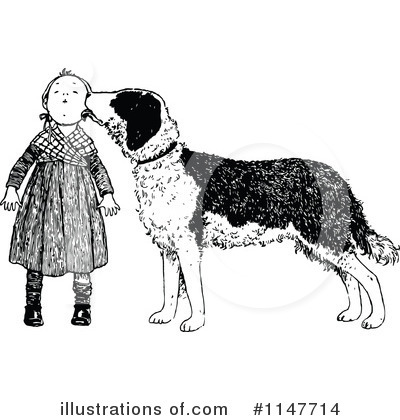 Royalty-Free (RF) Dog Clipart Illustration by Prawny Vintage - Stock Sample #1147714