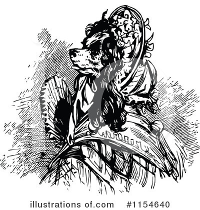 Royalty-Free (RF) Dog Clipart Illustration by Prawny Vintage - Stock Sample #1154640