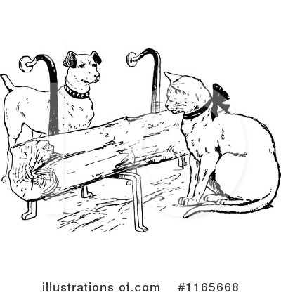 Royalty-Free (RF) Dog Clipart Illustration by Prawny Vintage - Stock Sample #1165668