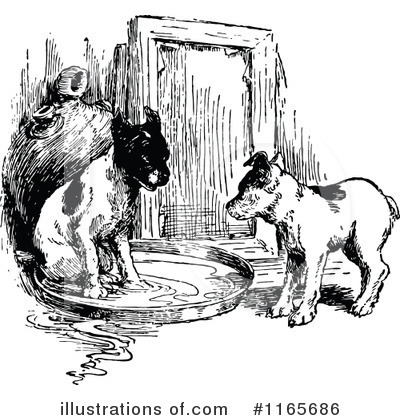 Royalty-Free (RF) Dog Clipart Illustration by Prawny Vintage - Stock Sample #1165686