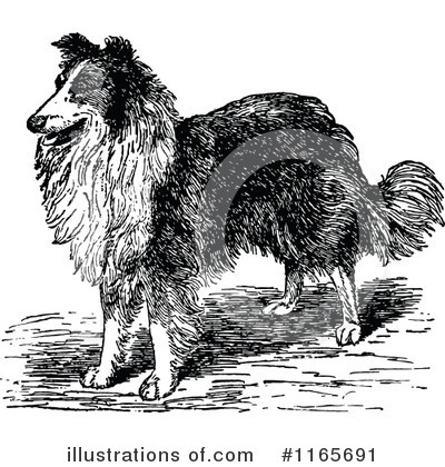 Royalty-Free (RF) Dog Clipart Illustration by Prawny Vintage - Stock Sample #1165691