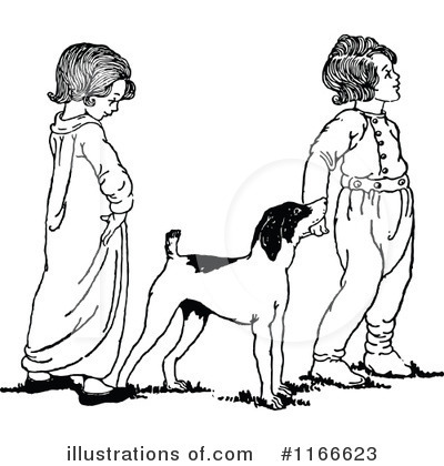 Royalty-Free (RF) Dog Clipart Illustration by Prawny Vintage - Stock Sample #1166623