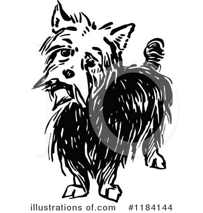 Royalty-Free (RF) Dog Clipart Illustration by Prawny Vintage - Stock Sample #1184144