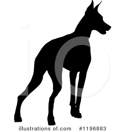 Doberman Clipart #1196883 by Maria Bell