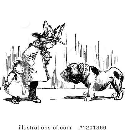 Royalty-Free (RF) Dog Clipart Illustration by Prawny Vintage - Stock Sample #1201366