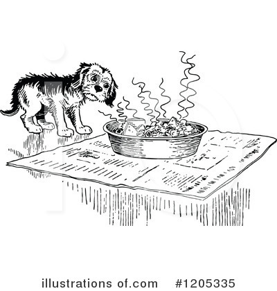 Royalty-Free (RF) Dog Clipart Illustration by Prawny Vintage - Stock Sample #1205335