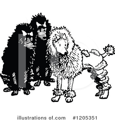 Royalty-Free (RF) Dog Clipart Illustration by Prawny Vintage - Stock Sample #1205351