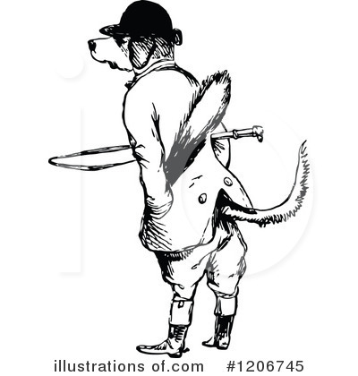 Royalty-Free (RF) Dog Clipart Illustration by Prawny Vintage - Stock Sample #1206745
