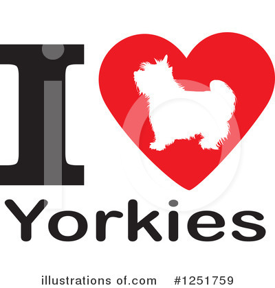 Yorkie Clipart #1251759 by Johnny Sajem