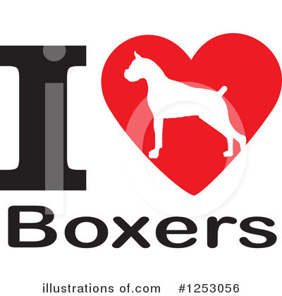 Boxer Dog Clipart #1253056 by Johnny Sajem