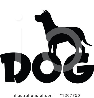 Dog Silhouette Clipart #1267750 by Hit Toon