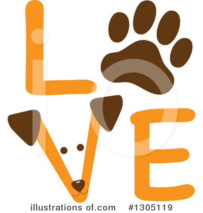Paw Print Clipart #1305119 by Maria Bell