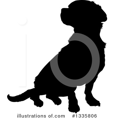 Dog Silhouette Clipart #1335806 by Maria Bell