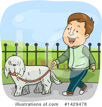 Walking Dog Clipart #1429478 by BNP Design Studio