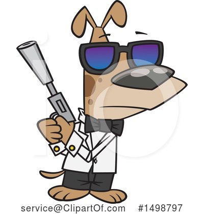 Royalty-Free (RF) Dog Clipart Illustration by toonaday - Stock Sample #1498797